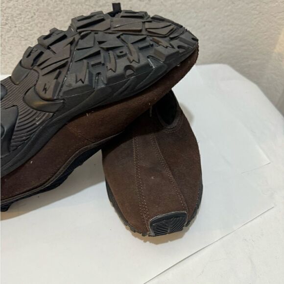 SKECHERS Men 13 Shoes Brown Suede Leather Slip On Sport Moc Lightweight Hike - Picture 10 of 12